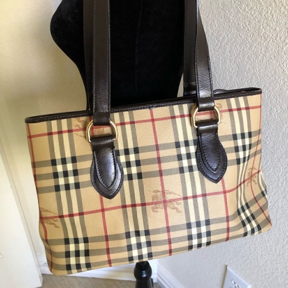 Burberry Haymarket Medium Bag EUC 14x6